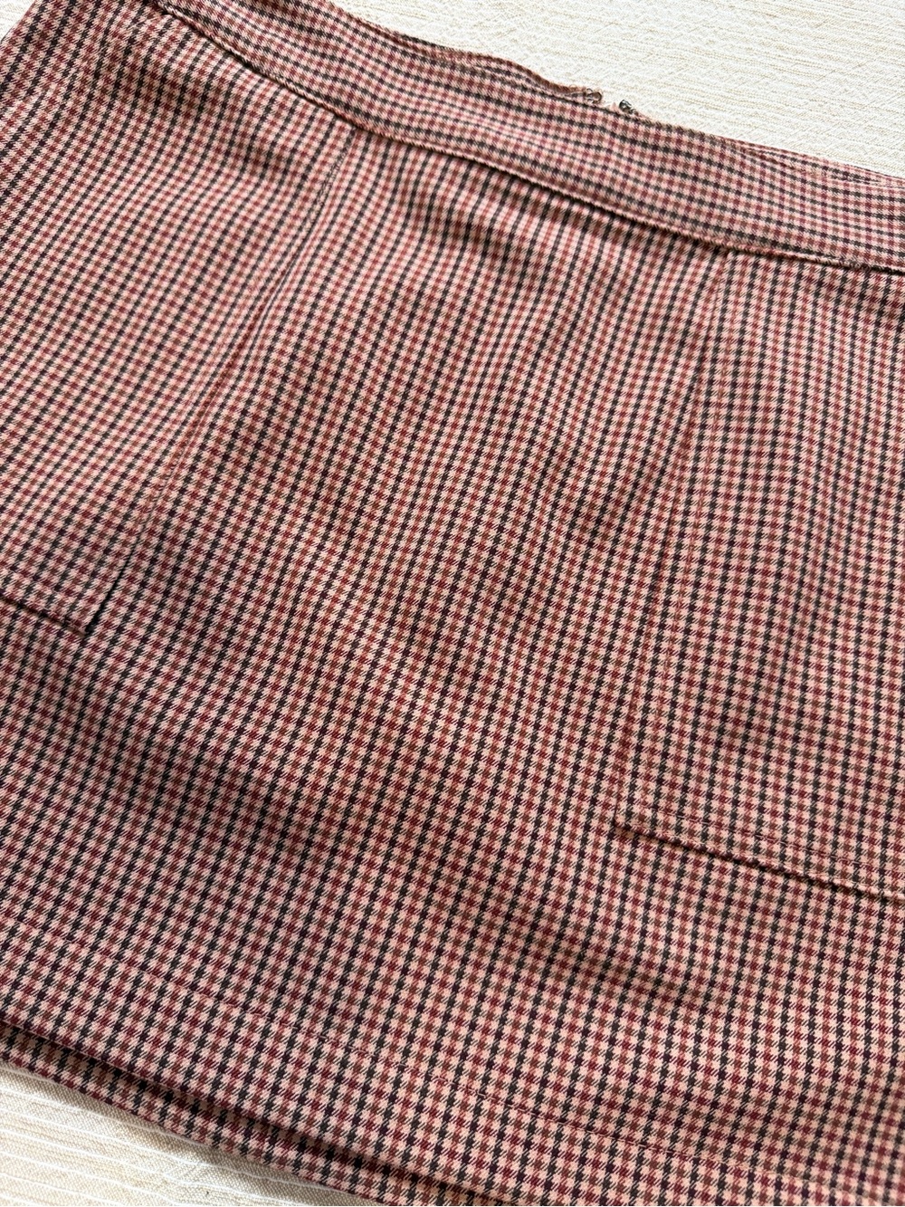 A New Day Plaid Mini Skirt Preppy Grunge Fall Burgundy